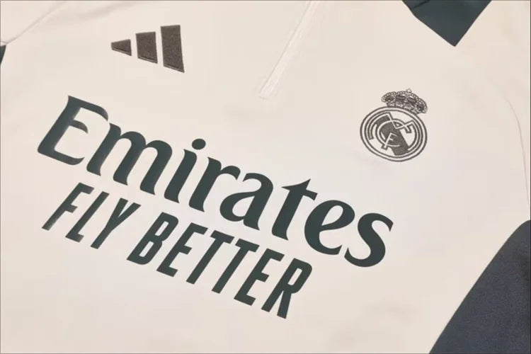 Ensemble Entraînement Real Madrid 2024/2025 Crème S-XXL
