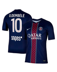 Maillot Officiel “O. DEMBÉLÉ 10”- Paris Saint-Germain 2025/2026 – Maillot-PSG-Domicile-Manches Courtes-Hommes