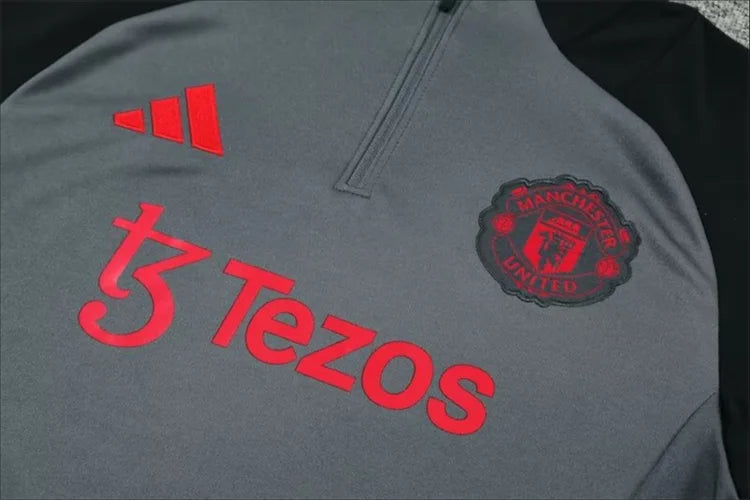 Survêtement Entraînement Manchester United 2024/2025 Gris foncé S-XXL