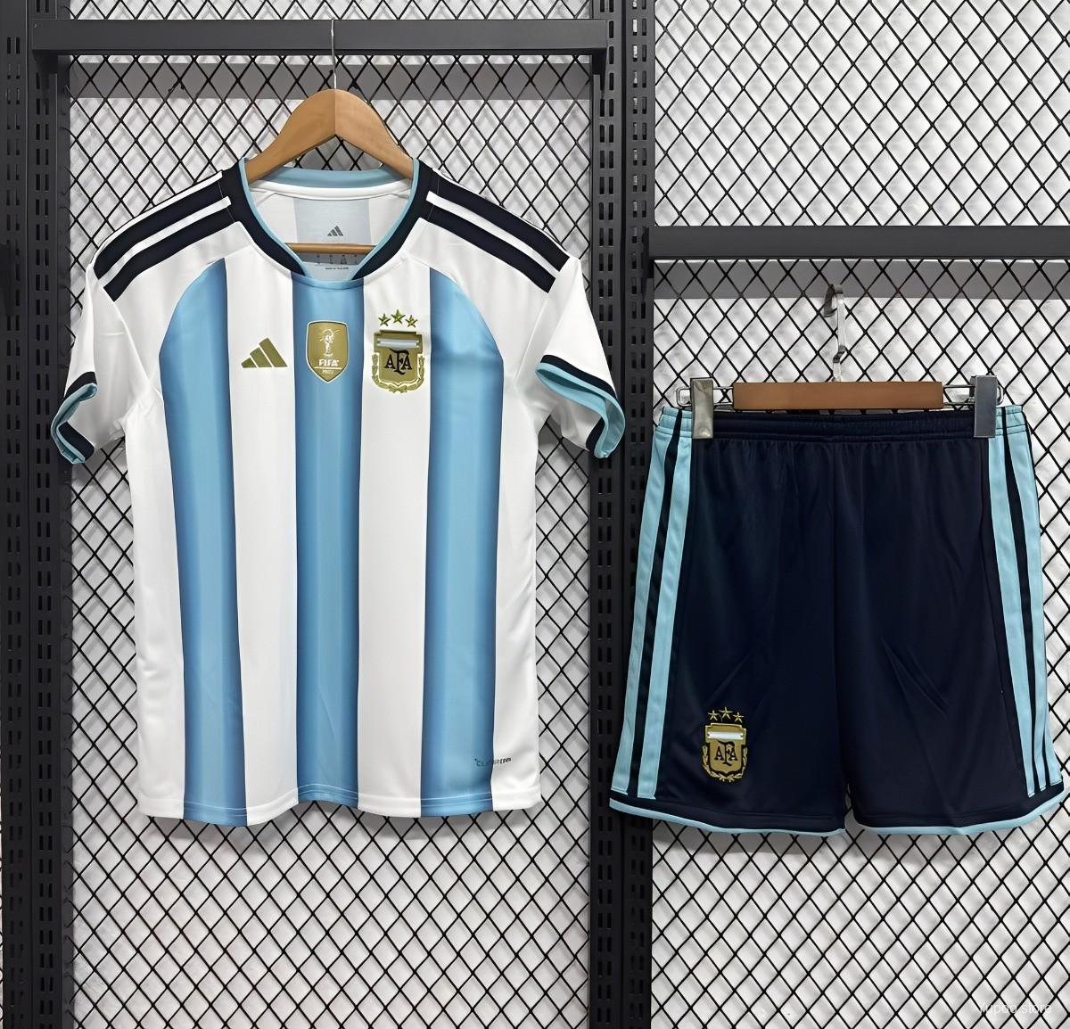 Ensemble Argentine Coupe du monde 2026/2027– Ensemble Officiel – Maillot + Short-Ensemble enfant