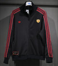 Ensemble Manchester United 25/26 Veste Jogging Jogging Homme – Veste Noire avec Bandes Rouges