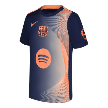 Ensemble FC Barcelone 2025/2026 – Pré-match – Maillot + Short – Adulte & Enfant – Manches courtes