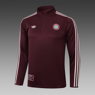 Ensemble  Bayern Munich 2025/2026 – Ensemble Homme Bordeaux (Manches Longues)