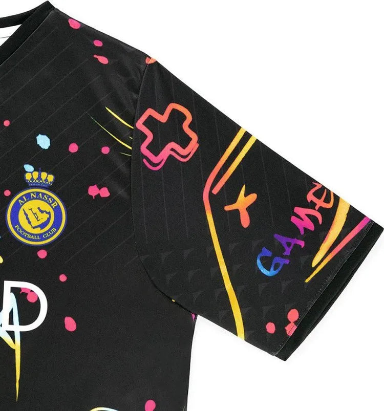 Ensemble « CR7 »Al-Nassr FC Édition spéciale « Geek2026 »2025/2026– Second extérieur -Autre- Manches courtes-Short-Hommes