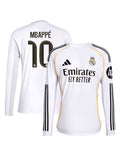 Maillot “Mbappe 10”- Manches Longues-Officiel -Réal Madrid 2025/2026 – Maillot-Domicile-Hommes