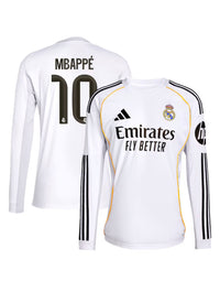 Maillot “Mbappe 10”- Manches Longues-Officiel -Réal Madrid 2025/2026 – Maillot-Domicile-Hommes