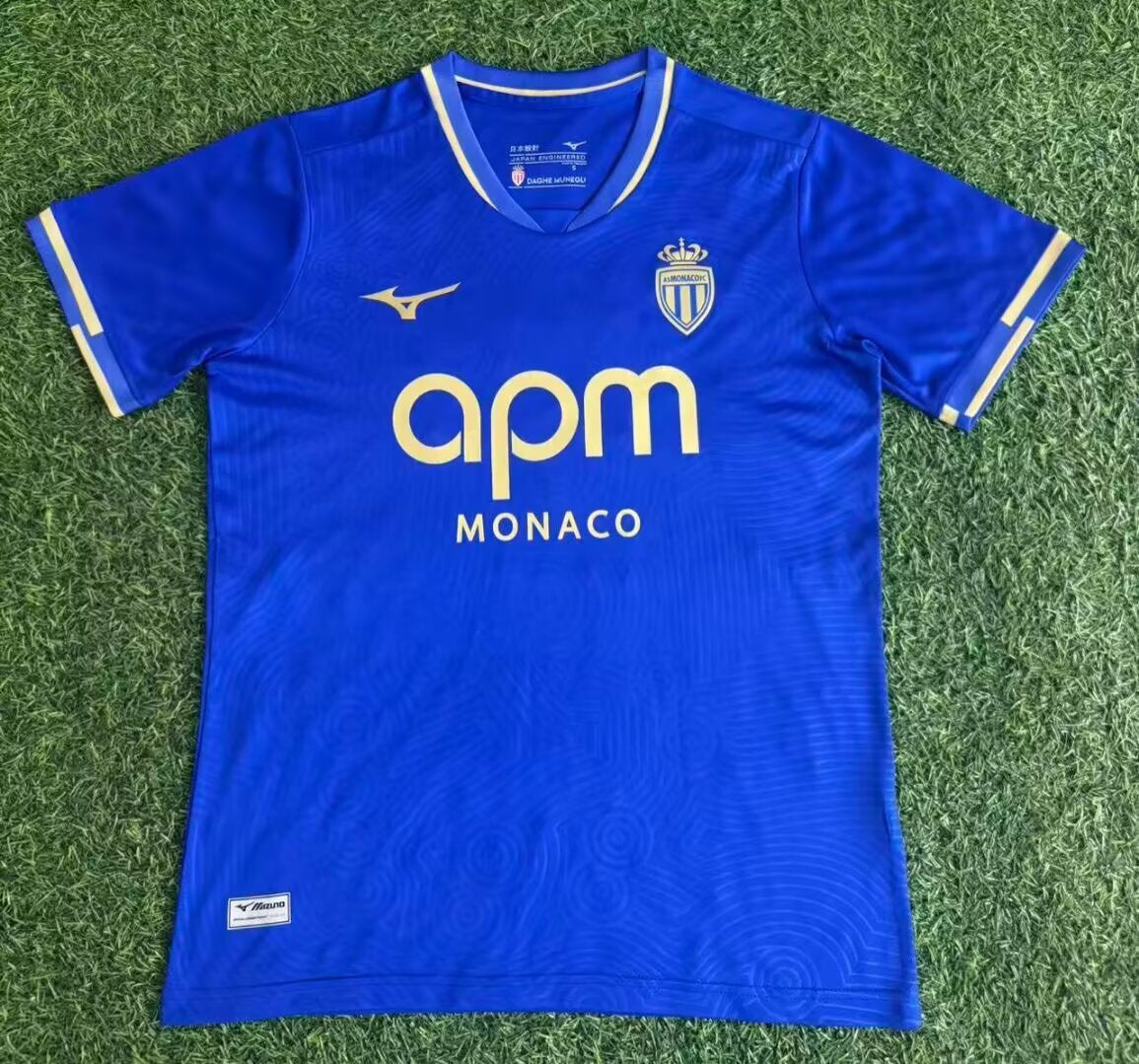 Maillots Monaco-2025/2026-Extérieur -Homme--Manches courtes-Bleu
