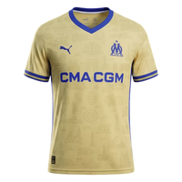 Maillot OM- 2025/2026-3em extérieur- Homme-manche courtes-Or- Olympique de Marseille