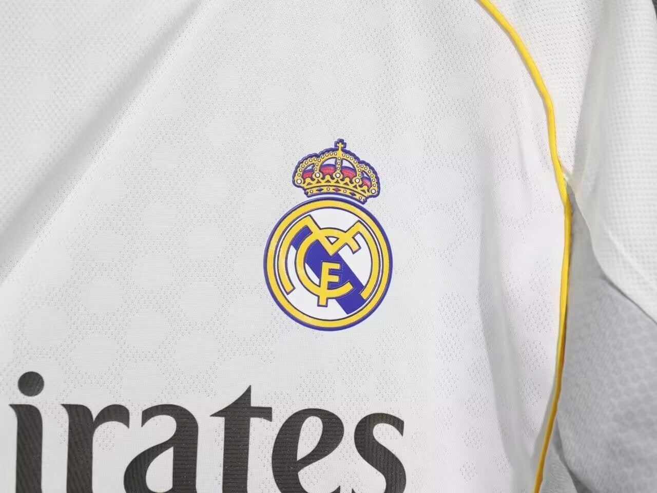 Maillot Real Madrid 2025/2026 – Domicile-Blanc-Manches Longues - Hommes