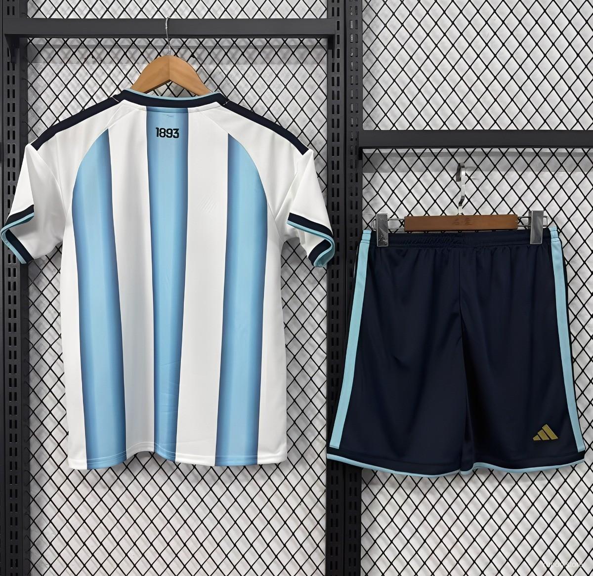 Ensemble Argentine Coupe du monde 2026/2027– Ensemble Officiel – Maillot + Short-Ensemble enfant