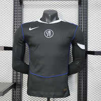 Maillots Chelsea FC-2025/2026-Homme-Second Extérieur-Manches Longues-Blanc