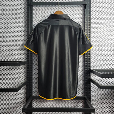 Maillot Real Madrid Rétro Homme 1998/1999 – Extérieur Noir/ Or