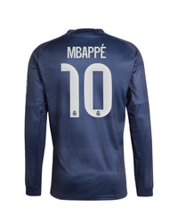 Maillot “Mbappe 10”- Officiel -Réal Madrid 2025/2026 – Maillot-Real Madrid Exterieur-Manches Longues-Hommes