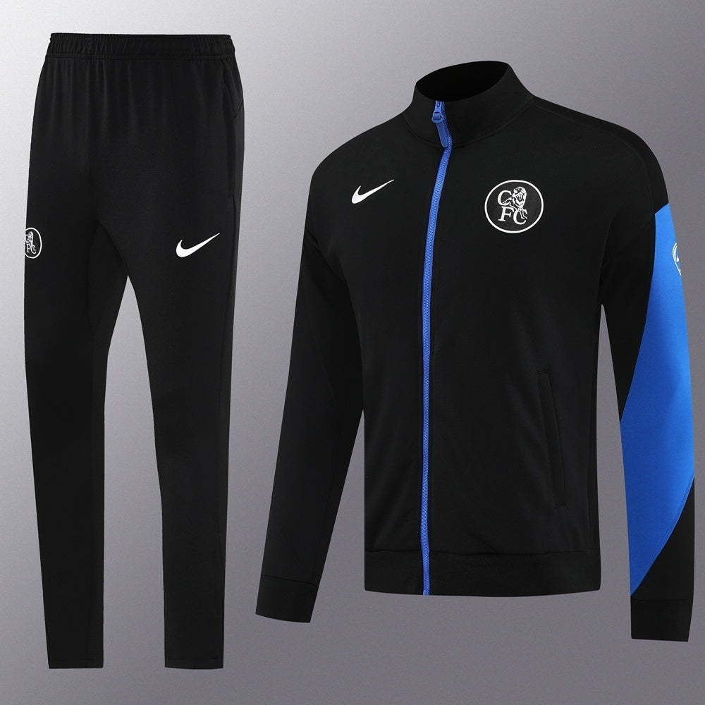 Ensemble Chelsea FC 2025/2026– Ensemble-Domicile- Homme-(Manches Longues,Noir et bleu