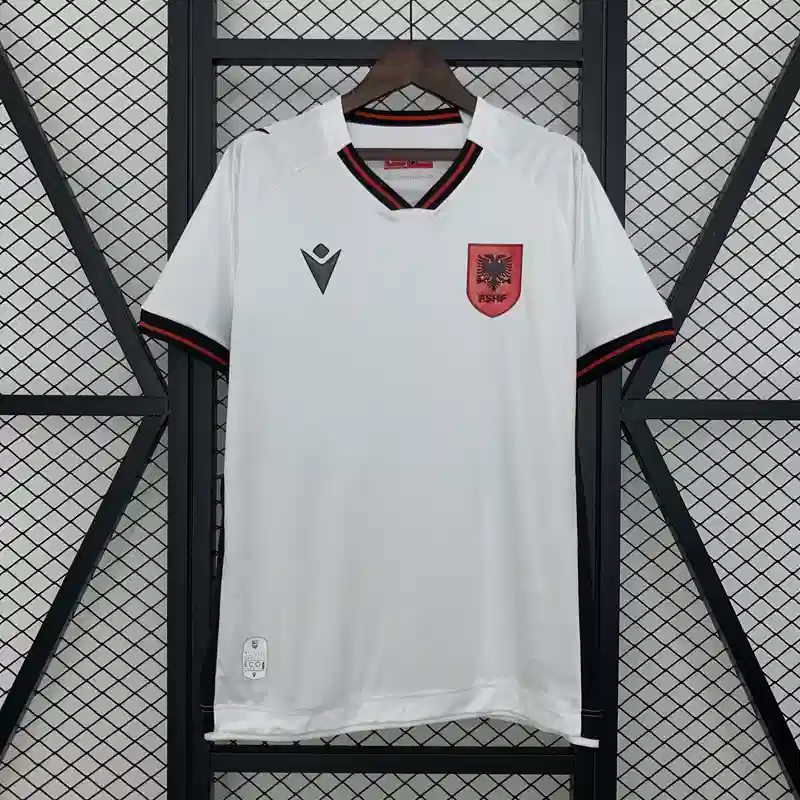 Maillot Albanie 2025/2026 Extérieur- Maillot Homme Blanc