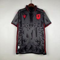 Maillot Albanie 2025/2026 Deuxième Extérieur- Maillot Homme Noir