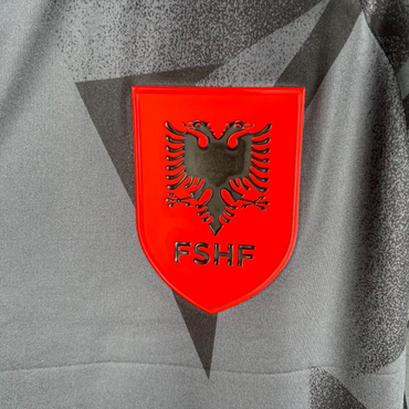 Maillot Albanie 2025/2026 Deuxième Extérieur- Maillot Homme Noir