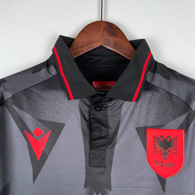 Maillot Albanie 2025/2026 Deuxième Extérieur- Maillot Homme Noir