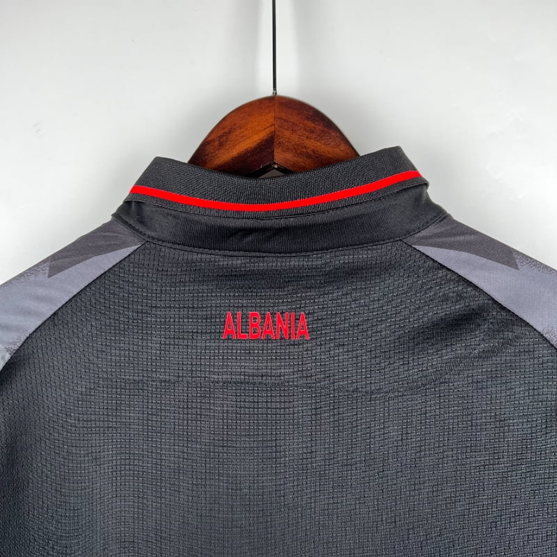 Maillot Albanie 2025/2026 Deuxième Extérieur- Maillot Homme Noir