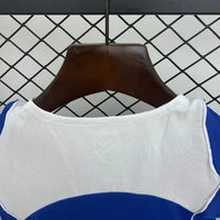Ensemble enfant Rétro 2004  Extérieur- Manche courtes - Ensemble Maillot Short Enfant- Bleu
