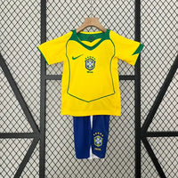 Ensemble enfant Rétro 2004  Domicile- Manche courtes - Ensemble Maillot Short Enfant- Jaune