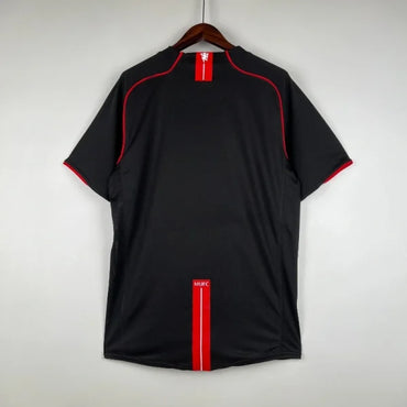 Maillot Manchester United 2007/2008 – Maillot Extérieur Rétro Homme (Noir)