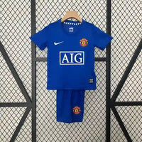 Ensemble enfant Manchester United 2008/2009 – Ensemble Third Away Enfant (Rétro Bleu)