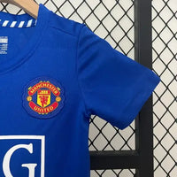 Ensemble enfant Manchester United 2008/2009 – Ensemble Third Away Enfant (Rétro Bleu)