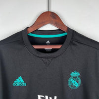 Maillot Real Madrid Rétro Homme 2017/2018 – Third Noir Manches Bleues