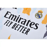 Ensemble Real Madrid 2024/2025- Manches longues Blanc Orange Noir (Third Kit)