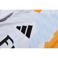 Ensemble Real Madrid 2024/2025- Manches longues Blanc Orange Noir (Third Kit)