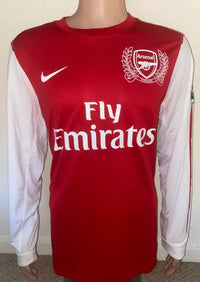 Maillot Rétro Arsenal 2011/2012 Domicile –  (Manches Longues)- Full Patch